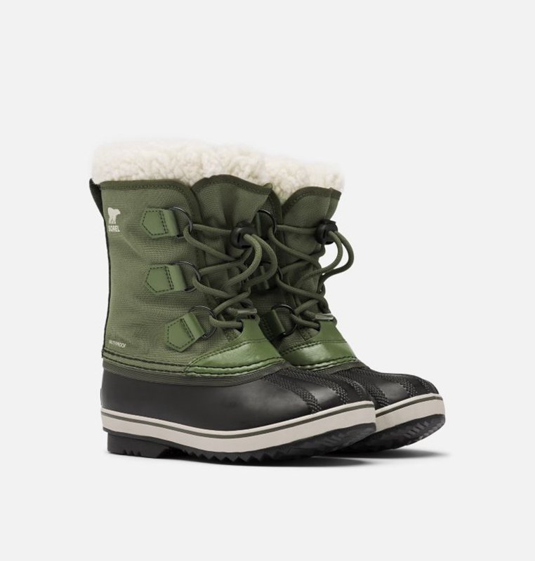 Sorel Youth Yoot Pac™ Nylon - Kids Snow Boots Green/Black - 159486FTI